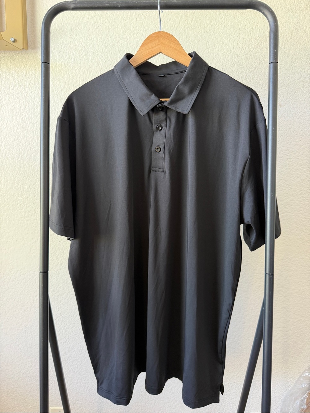 Men’s 2XL Black Performance Golf Polo Stretch Moisture Wicking Short Sleeve